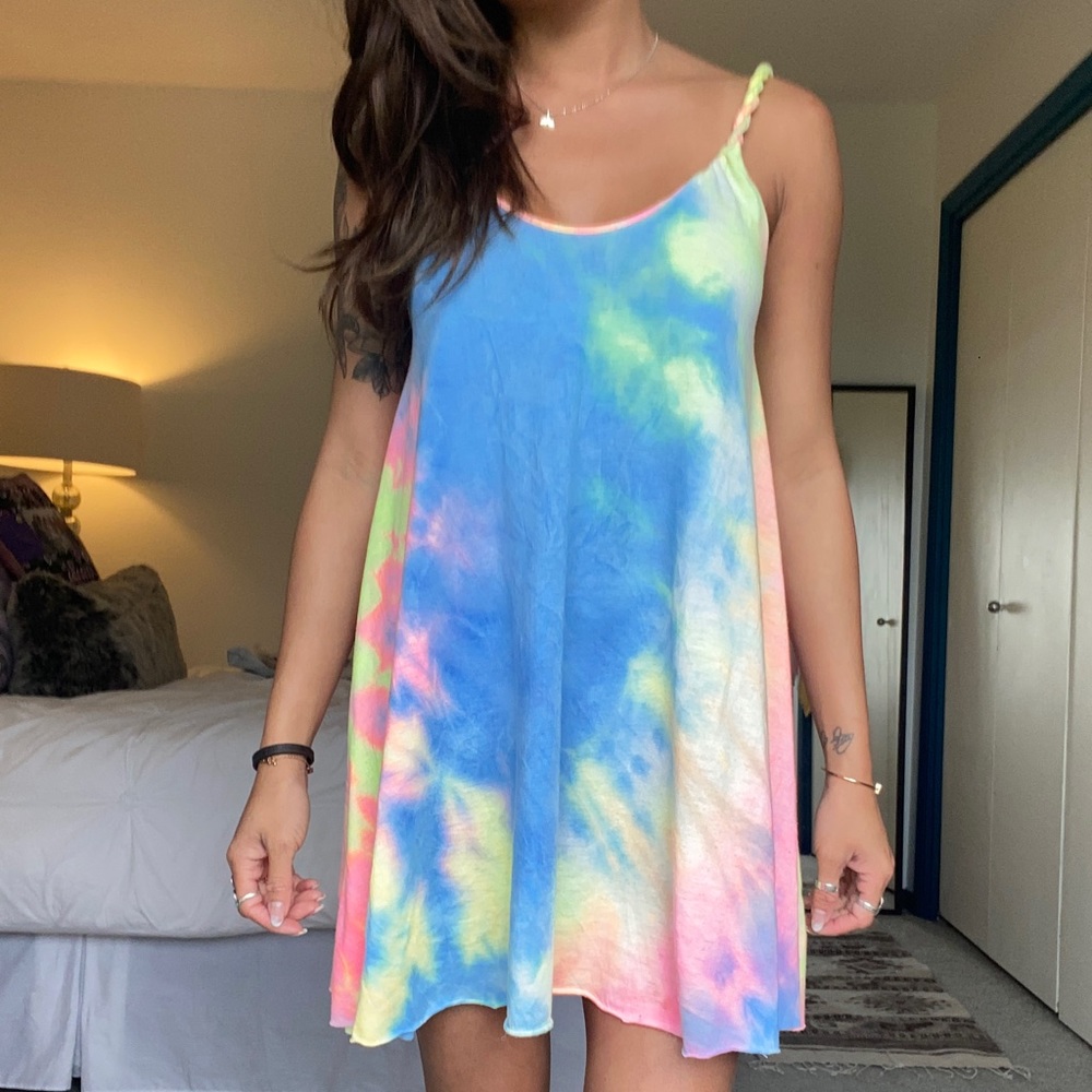 Neon Tie Dye Dress